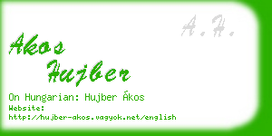 akos hujber business card